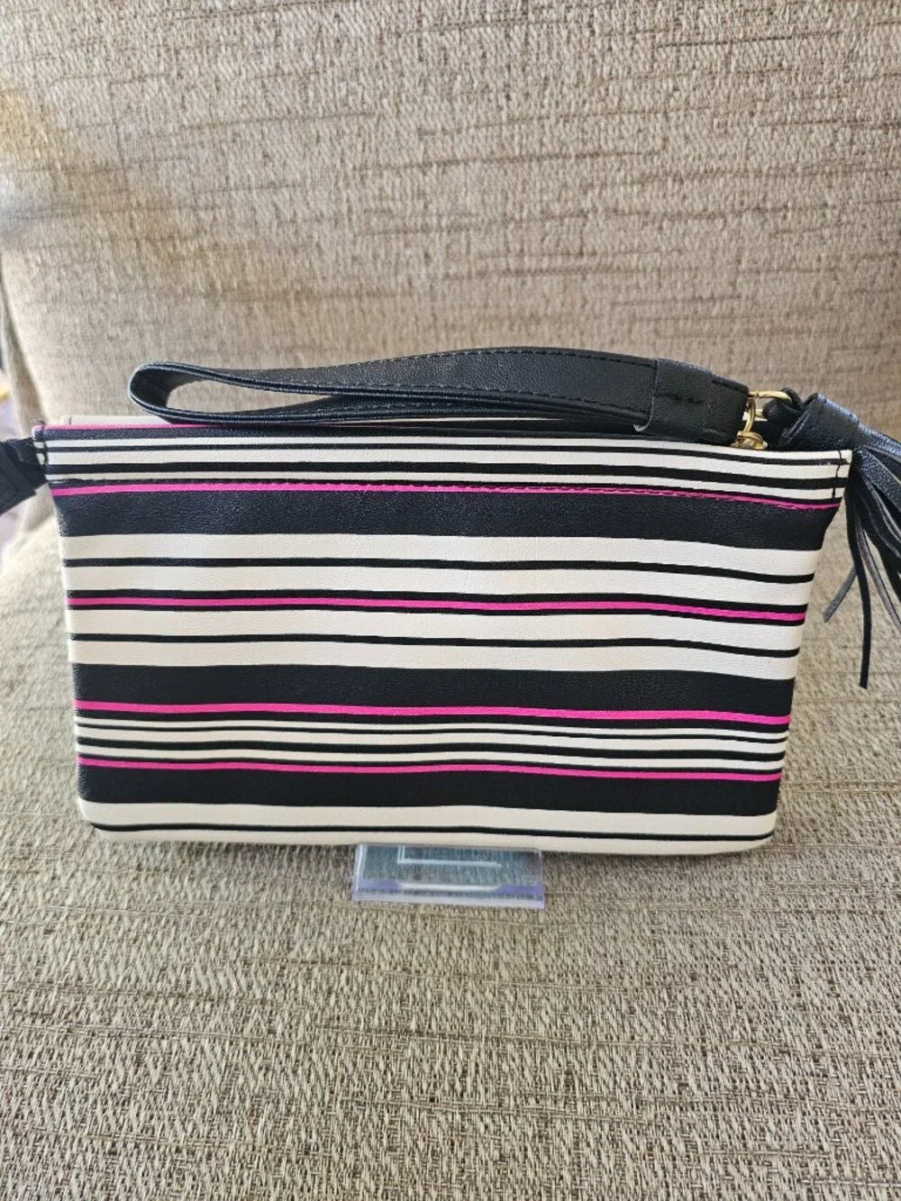 Luv Betsey by Betsey Johnson Striped Multi-Compartment Wristlet Clutch